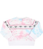 Carica l&#39;immagine nel visualizzatore di Gallery, CHIARA FERRAGNI Felpa multicolor per bambina con iconici occhi
