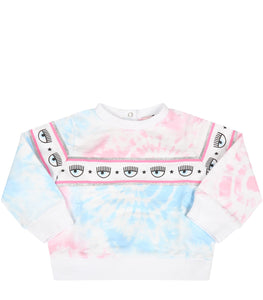 CHIARA FERRAGNI Felpa multicolor per bambina con iconici occhi