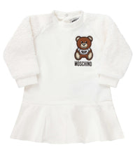 Carica l&#39;immagine nel visualizzatore di Gallery, MOSCHINO KIDS Abito bianco per neonata con teddy bear
