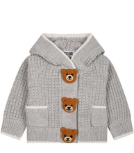 Carica l&#39;immagine nel visualizzatore di Gallery, Moschino Kids cardigan grigio neonato
