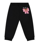 MOSCHINO KIDS Completo nero per neonata con fiocco rosa e Teddy Bear