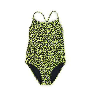 YELLOW FLUO ANIMALIER PRINT ONE PIECE - ANIMALIER MANIA CAPSULE COLLECTION